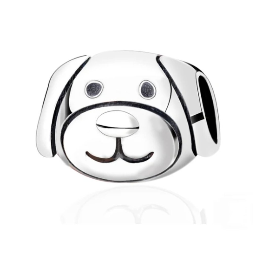 Puppy Dog Pet Bracelet Charm - S925 Sterling Silver Fits Pandora
